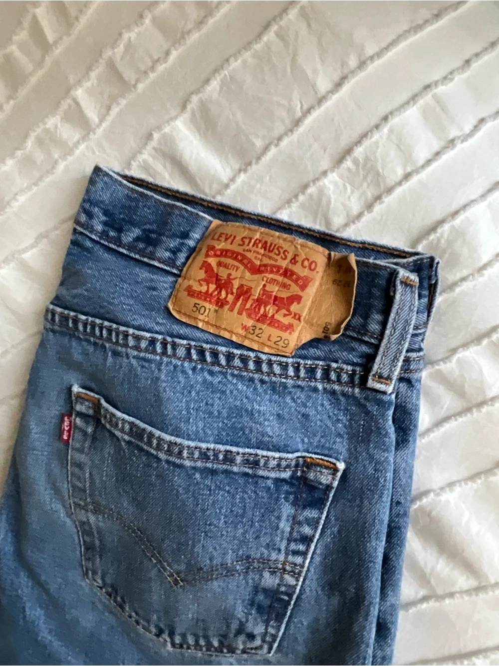Levi's Straight Leg Men's Jeans in Light Blue Denim